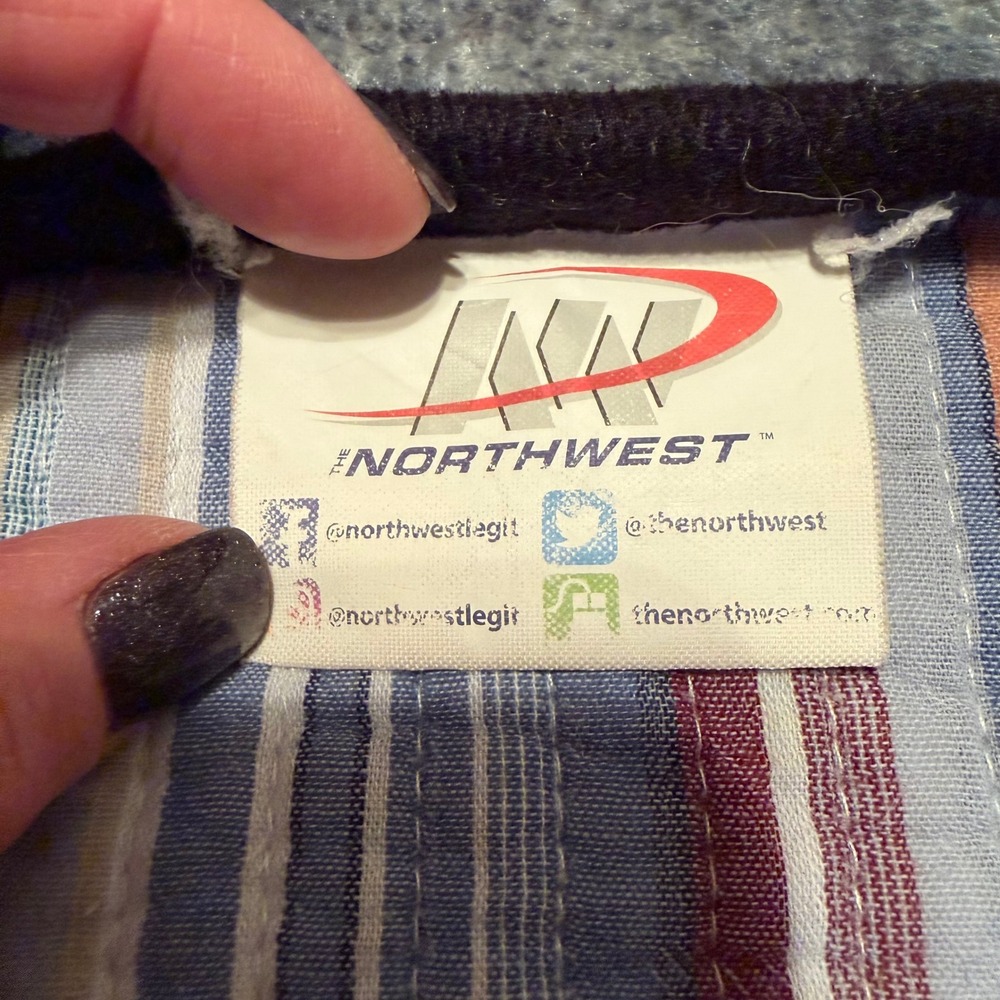 VTG The Northwest Company Howling Wolves Fleece Throw Blanket In Harmony Gray - Picture 3 of 6